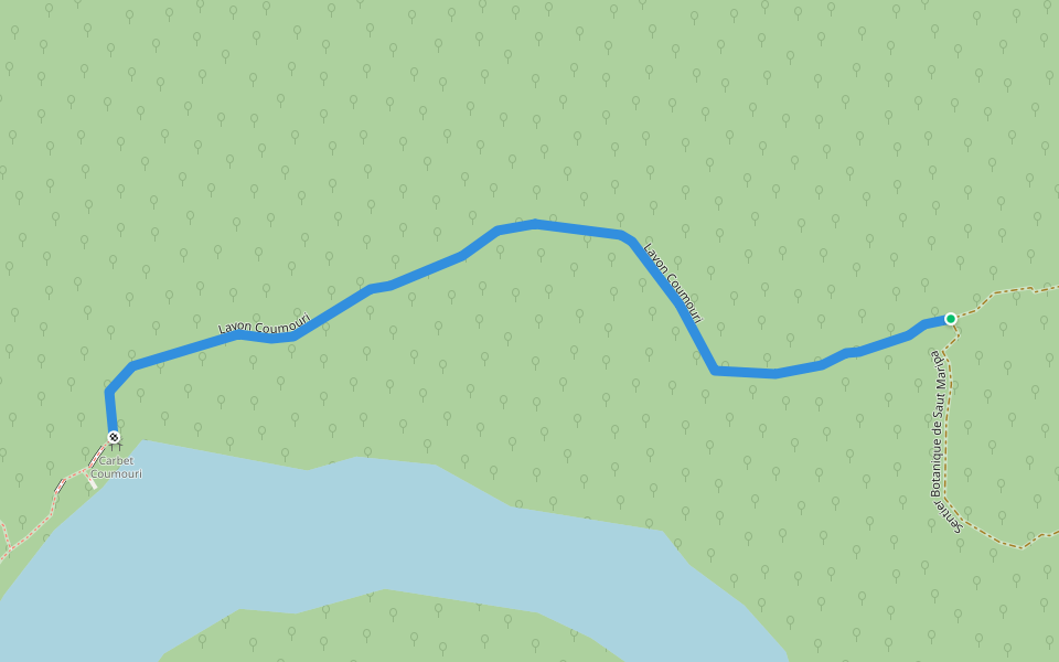 Layon Coumouri walking route map in Saint-Georges