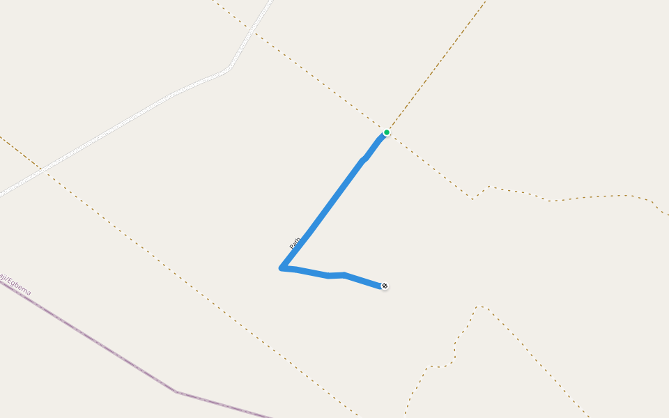 Path walking route map in Ihie Farm Settlement