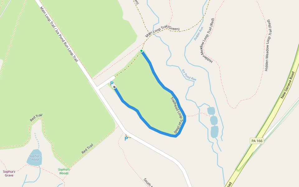 Trailhead Loop Trail (Red) walking route map in Smithfield