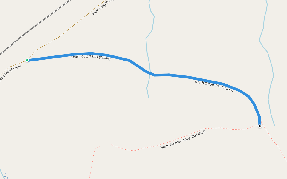 North Cutoff Trail (Yellow) walking route map in Southern