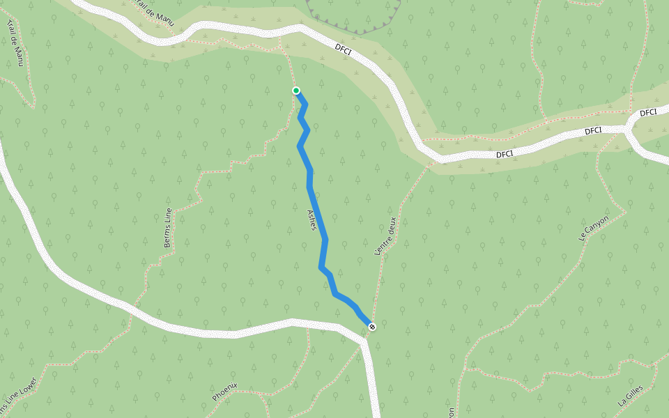 Ashes walking route map in Draguignan