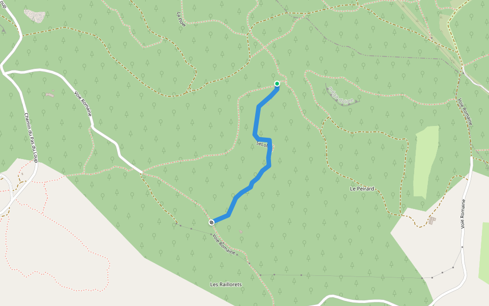 SeLolo walking route map in Draguignan
