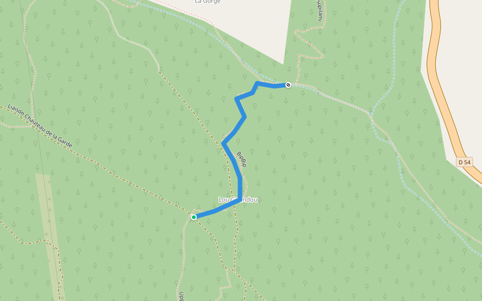 BipBip walking route map in Figanières