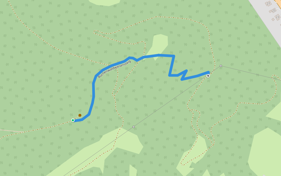 Buchenwaldwiesensteig walking route map in Marktl