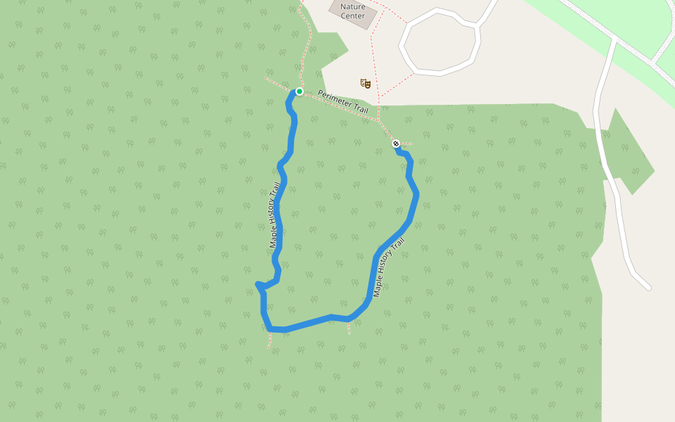 Maple History Trail walking route map in Mumford