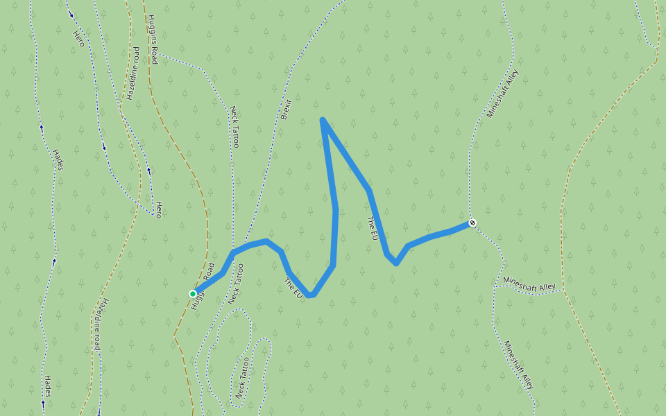 The EU walking route map in Bright