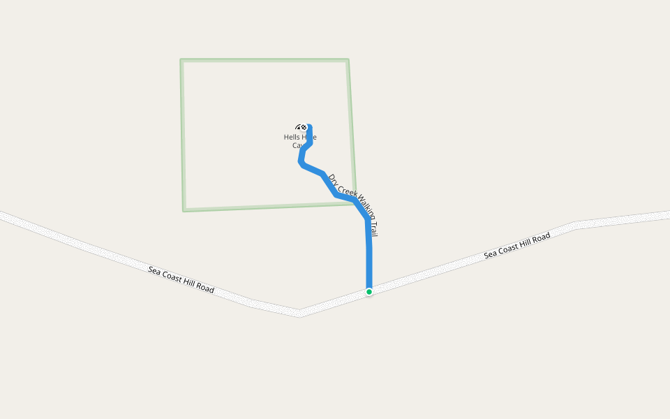 Dry Creek Walking Trail walking route map in Caveton