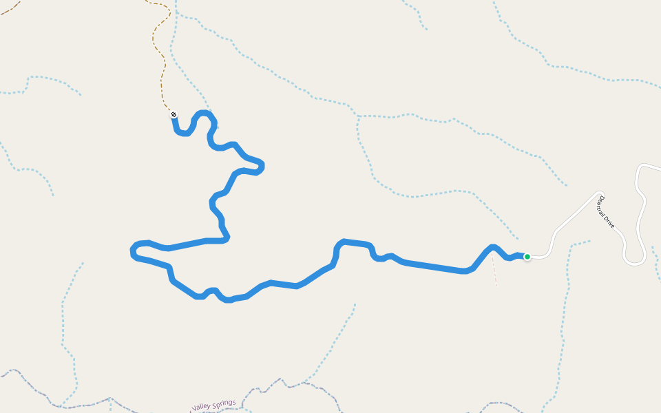 Deer Trail walking route map in Bear Valley Springs