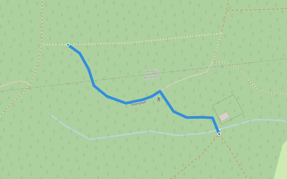 Totenpfad walking route map in Alterkülz