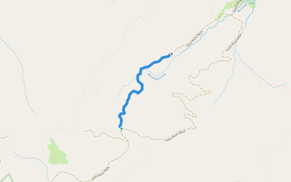 Forest Trail Route 34E31 walking route map in Weldon