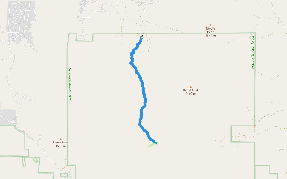 Long Canyon Trail (34E40) walking route map in Weldon