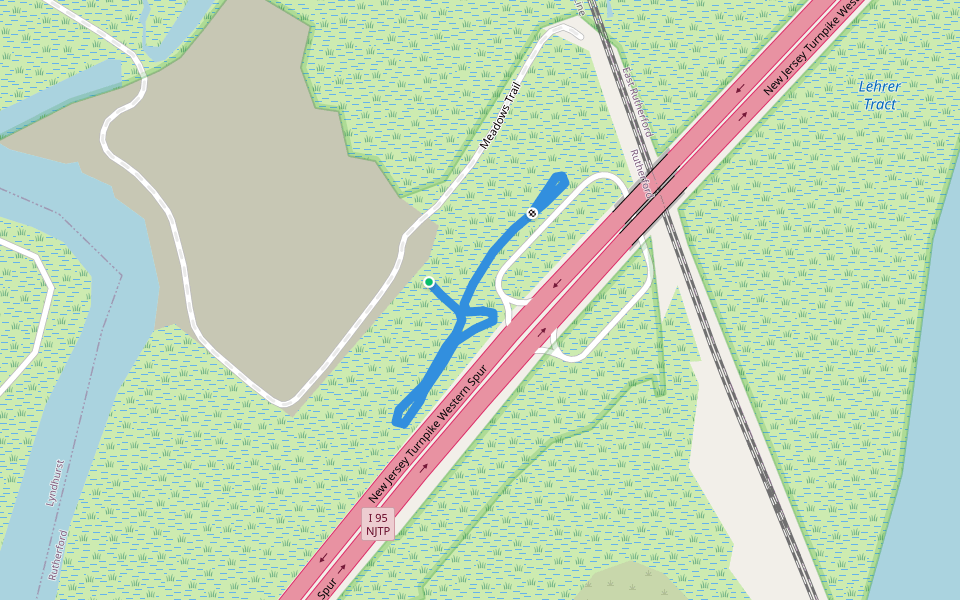 Lehrer Tract Loop walking route map in Lyndhurst