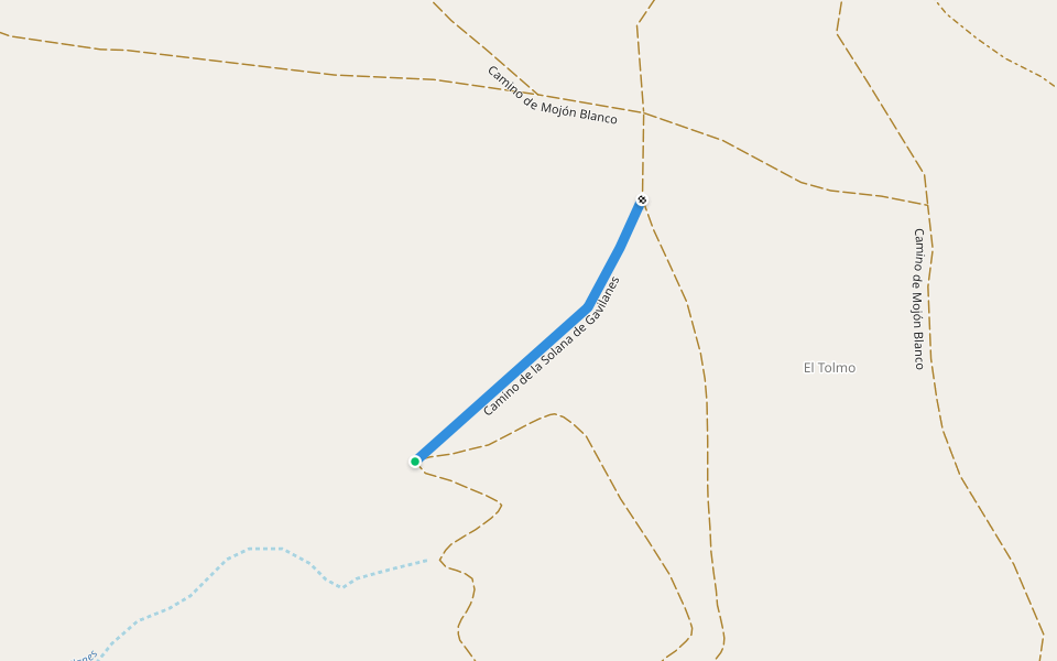 Camino de la Solana de Gavilanes walking route map in Santa Elena