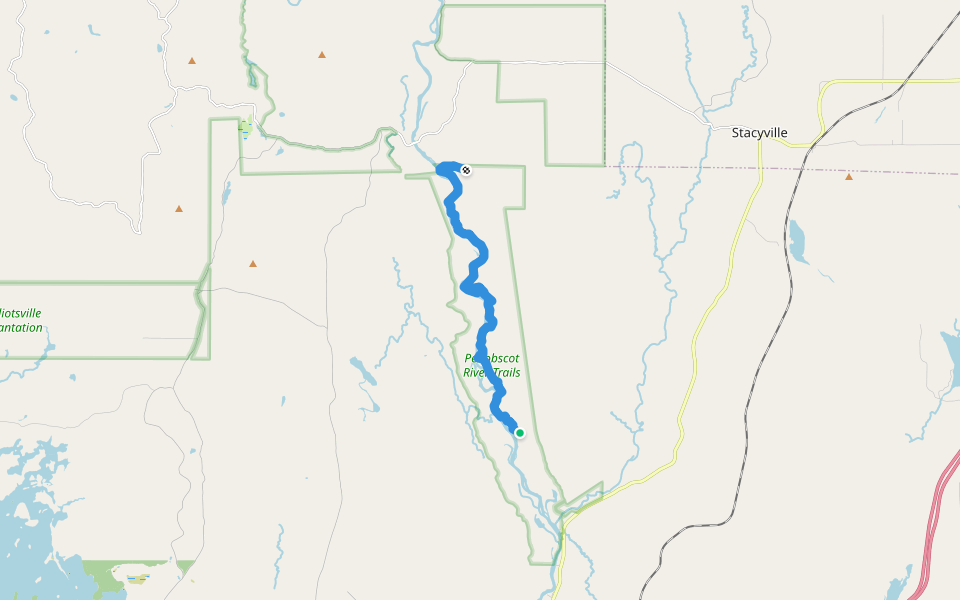 River Trail walking route map in Stacyville