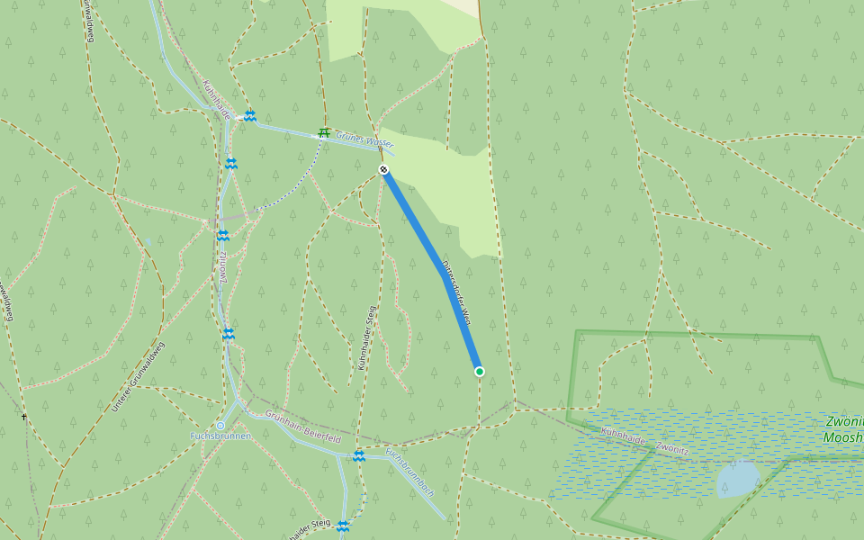 Dittersdorfer Weg walking route map in Grünhain-Beierfeld