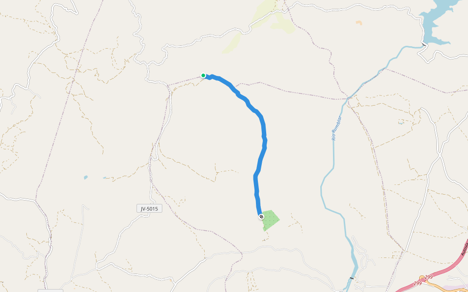 VP Cañada Real de la Fresneda walking route map in Villanueva de la Reina