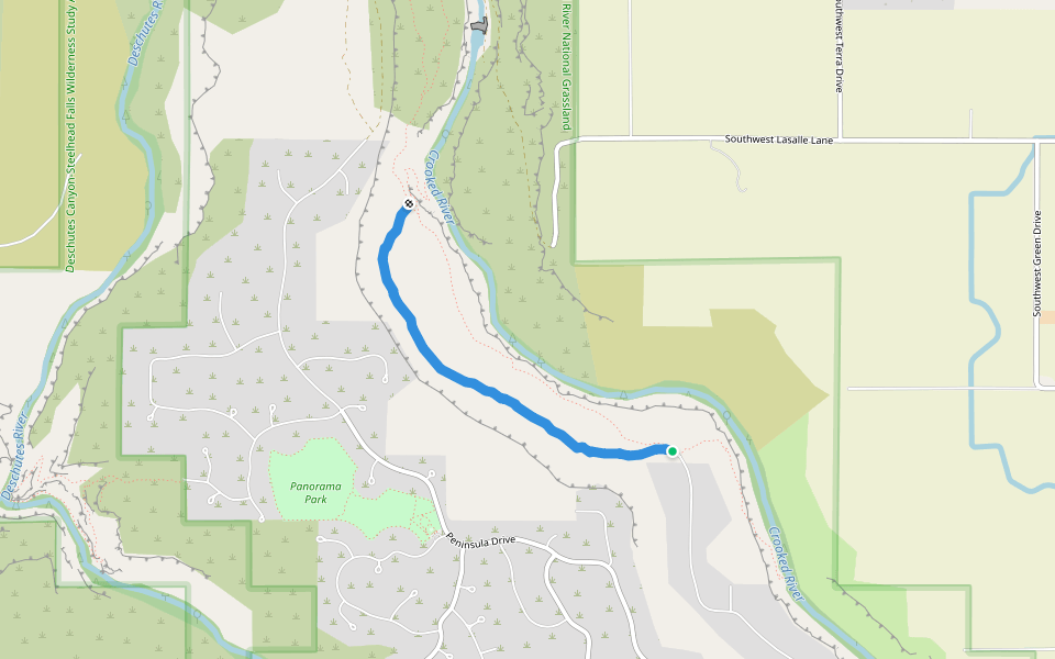 Otter Bench Trail walking route map in Terrebonne