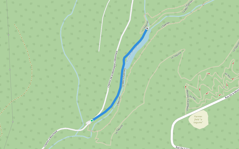 La MEC (L'Éperlan) walking route map in Carleton-sur-Mer