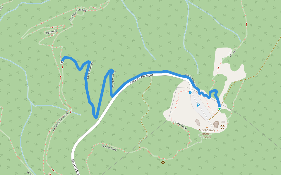 La Côte Rouge walking route map in Carleton-sur-Mer