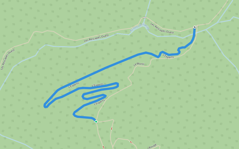 L'Experts walking route map in Carleton-sur-Mer