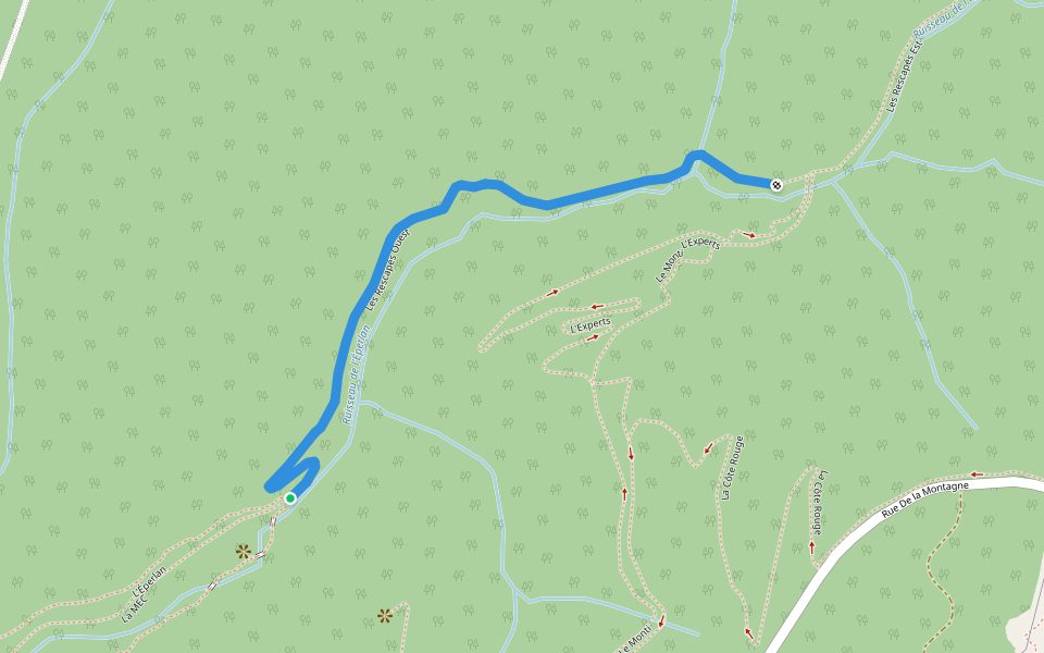 Les Rescapés Ouest walking route map in Carleton-sur-Mer