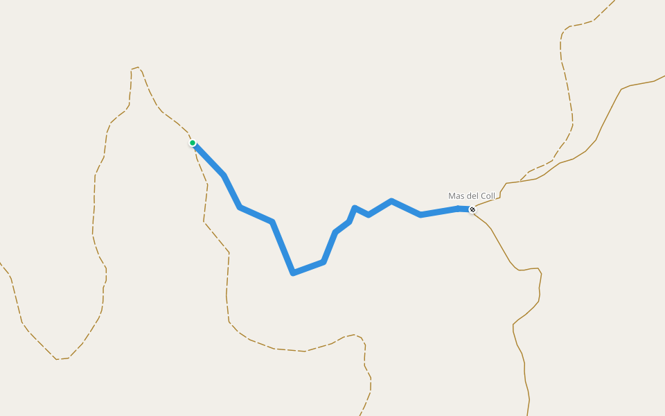 Camí dels Ivarsos a la Serra d'en Galceran walking route map in La Serra d'en Galceran