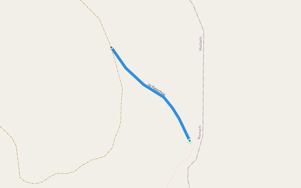 to Pasochoa walking route map in Porvenir