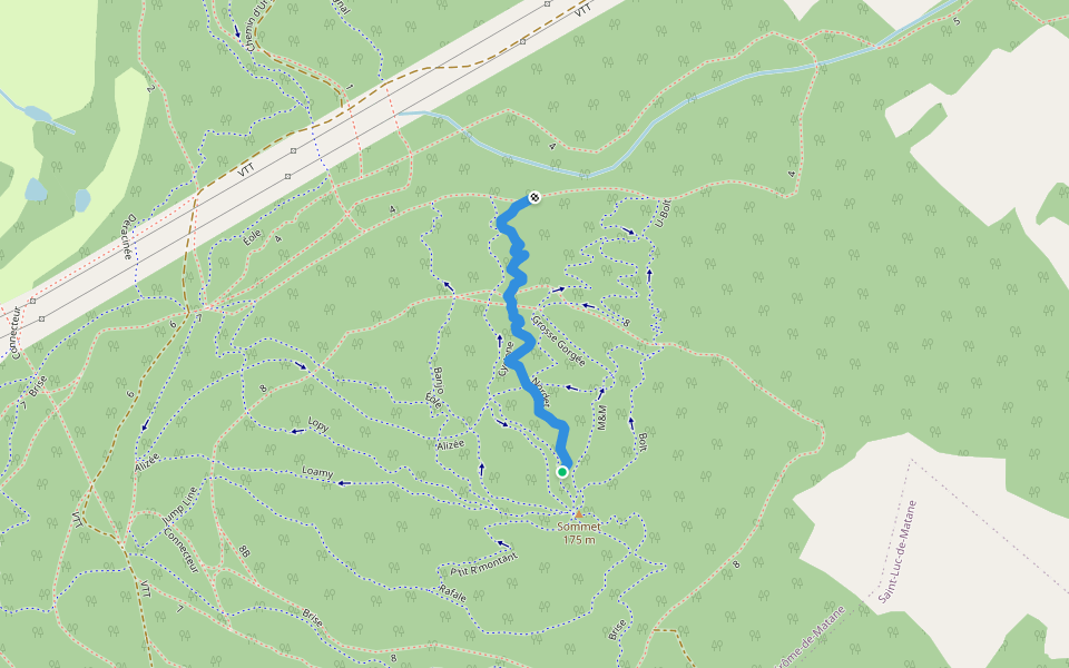 Nordet walking route map in Matane