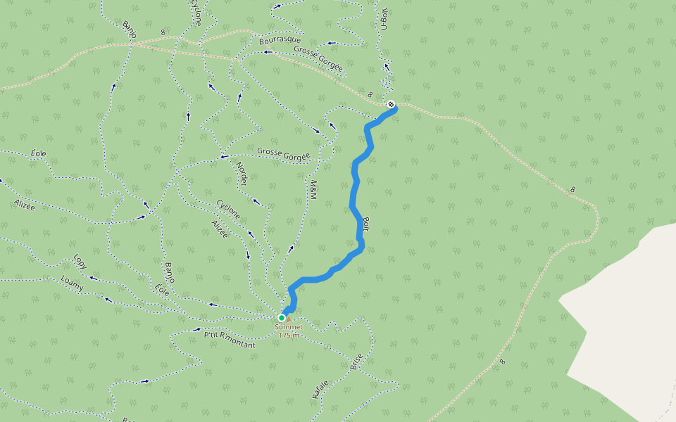 Bolt walking route map in Matane