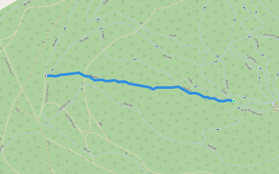 Loamy walking route map in Matane