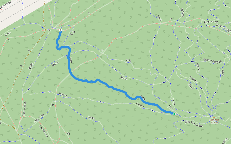 Lopy walking route map in Matane