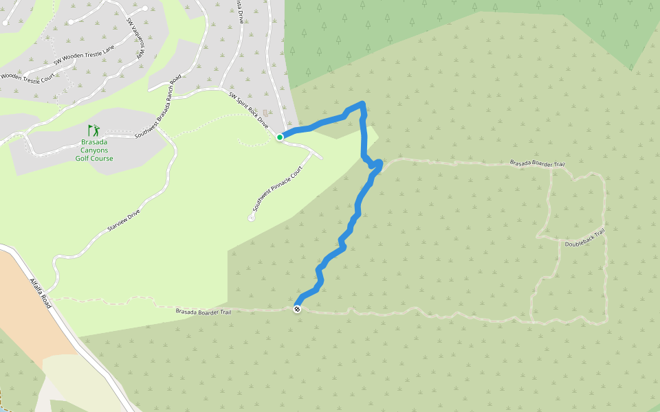 Juniper Cutback Trail walking route map in Powell Butte