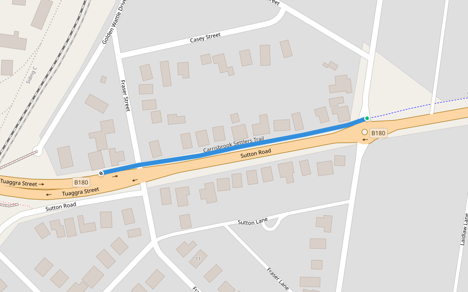 Carrisbrook Settlers Trail walking route map in Maryborough