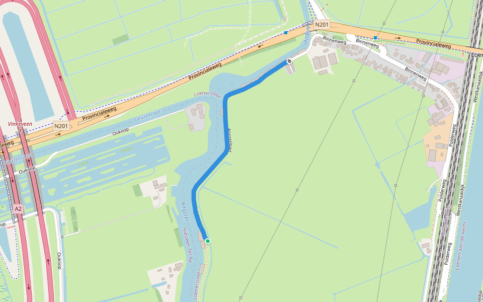 Angstelpad walking route map in Loenersloot