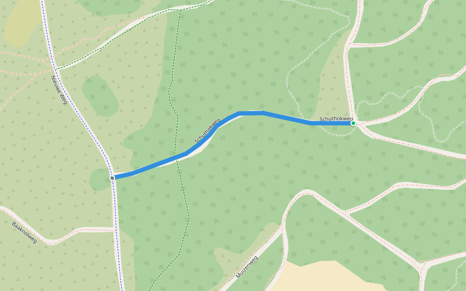 Schuthokweg walking route map in Schoorl