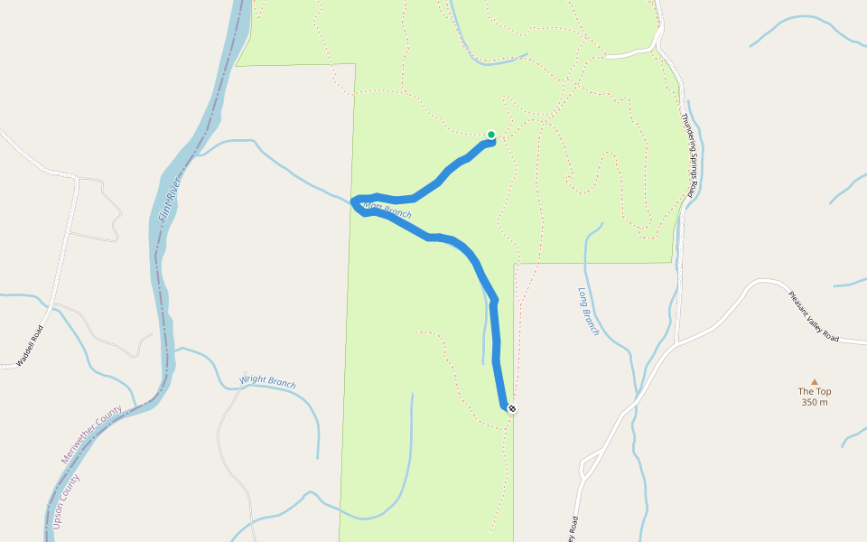 Matt Branch walking route map in Molena