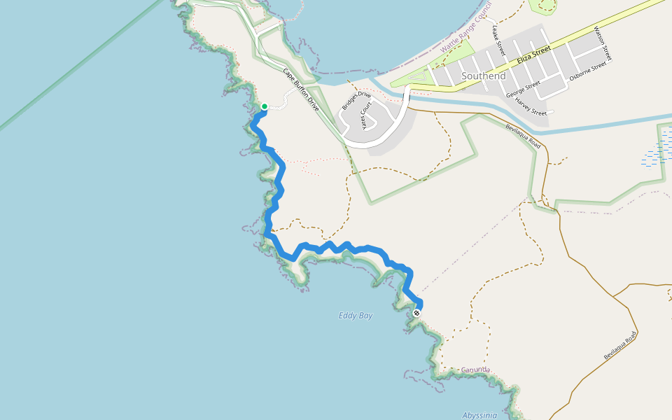 Seaview Walking Trail walking route map in Southend