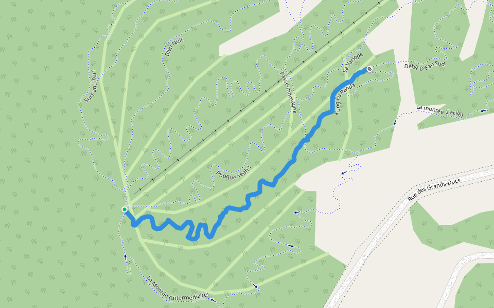 Kung Fu Panda walking route map in Sainte-Anne-des-Monts