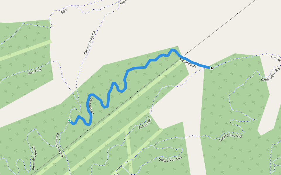 Déconfiture walking route map in Sainte-Anne-des-Monts