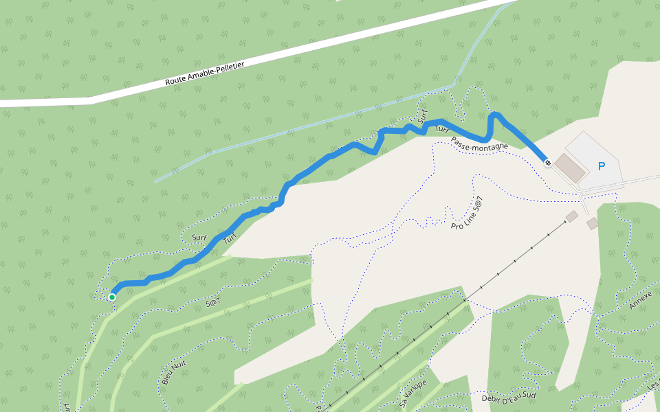 Turf walking route map in Sainte-Anne-des-Monts