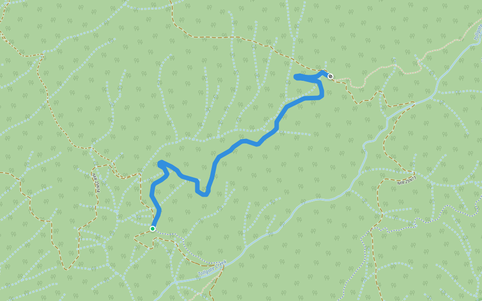 Tollgate Trail walking route map in Crescent Mills