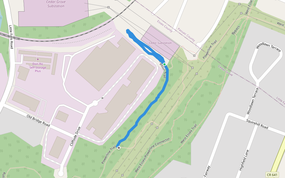 Inscription Trail walking route map in Little Falls Township