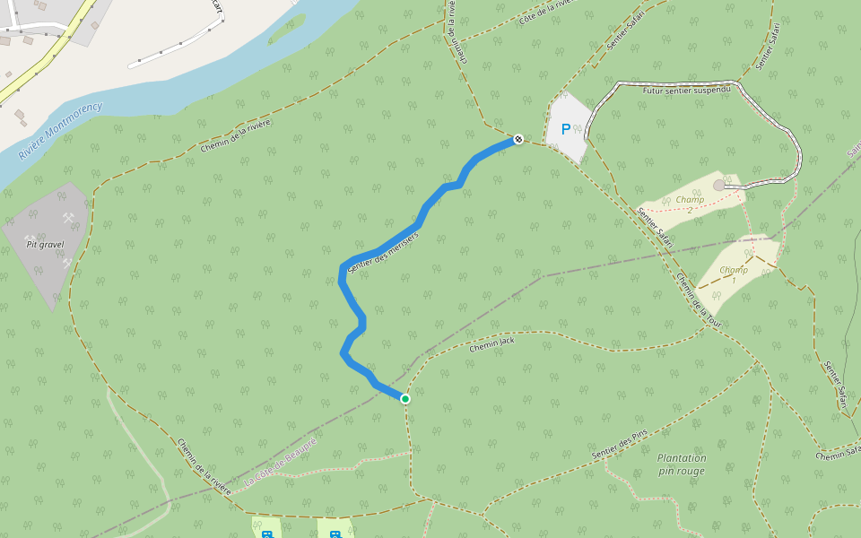 Cherry tree trail Hiking SainteBrigittedeLaval, Québec Pacer