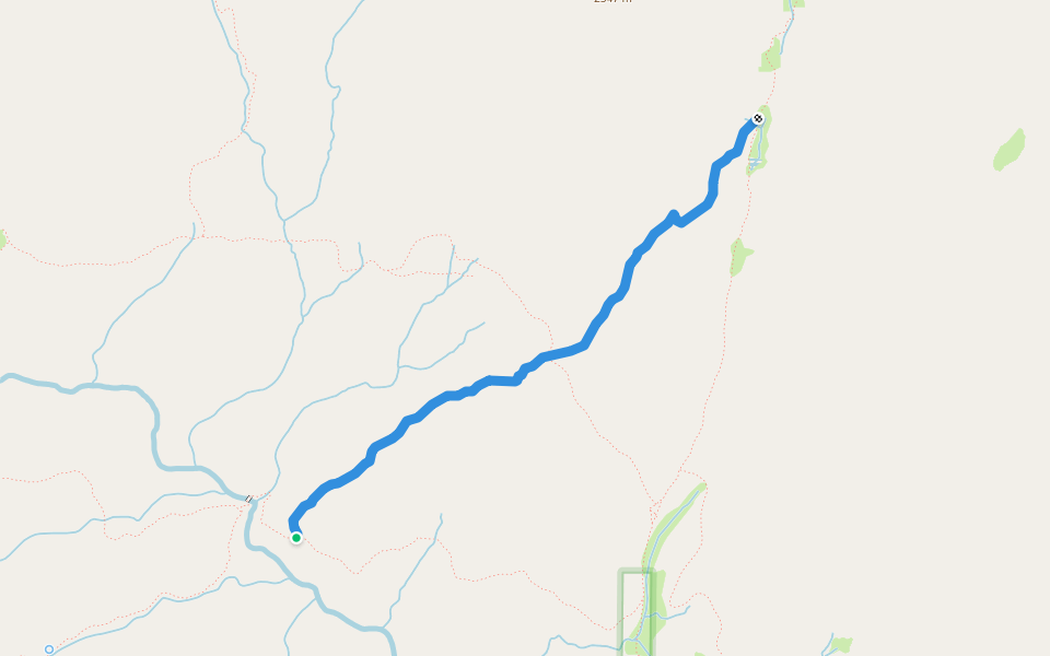 Willow Meadow Cutoff Trail walking route map in Pearsonville
