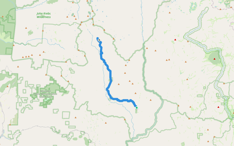 Lion Meadow Trail walking route map in Pearsonville