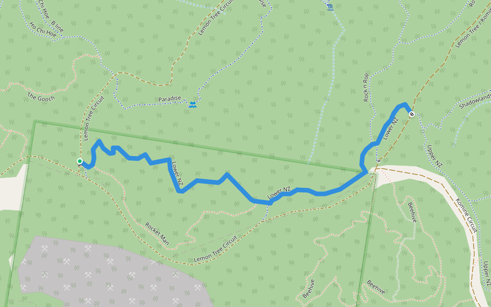 Lower NZ walking route map in Bli Bli