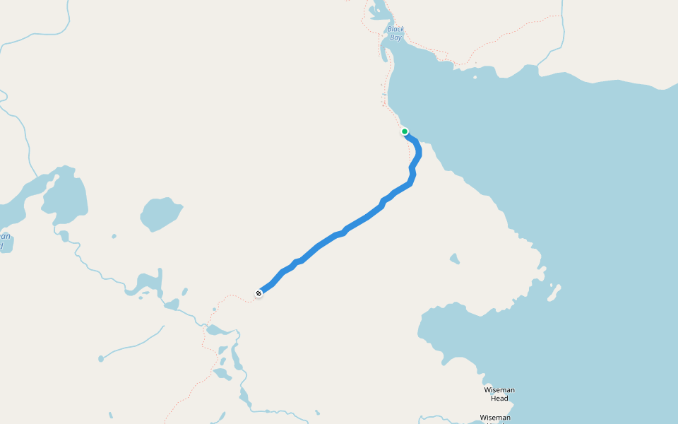 ATV Path to the Bays walking route map in Red Bay