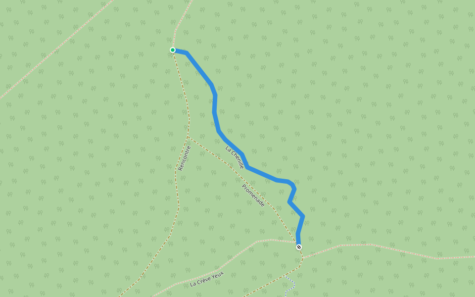 La Chenille walking route map in Sept-Îles