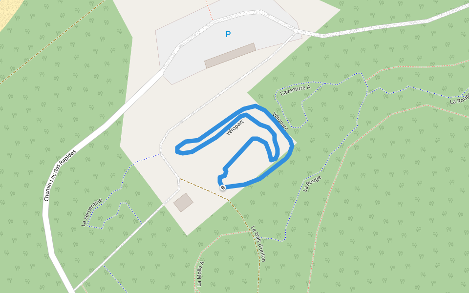 Véloparc walking route map in Sept-Îles