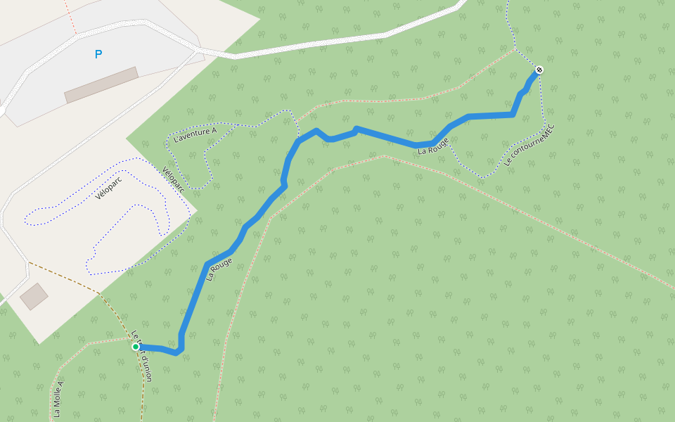 La Rouge walking route map in Sept-Îles